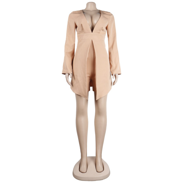 Sexy personality deep V suit jumpsuit