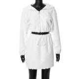 Autumn and winter sexy small fragrance style long-sleeved ladies suit package hip skirt two-piece set