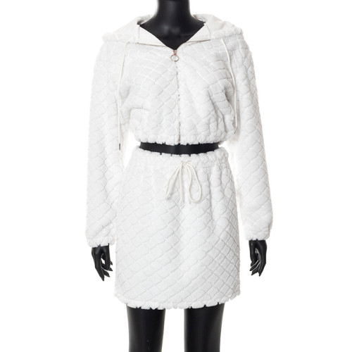 Autumn and winter sexy small fragrance style long-sleeved ladies suit package hip skirt two-piece set