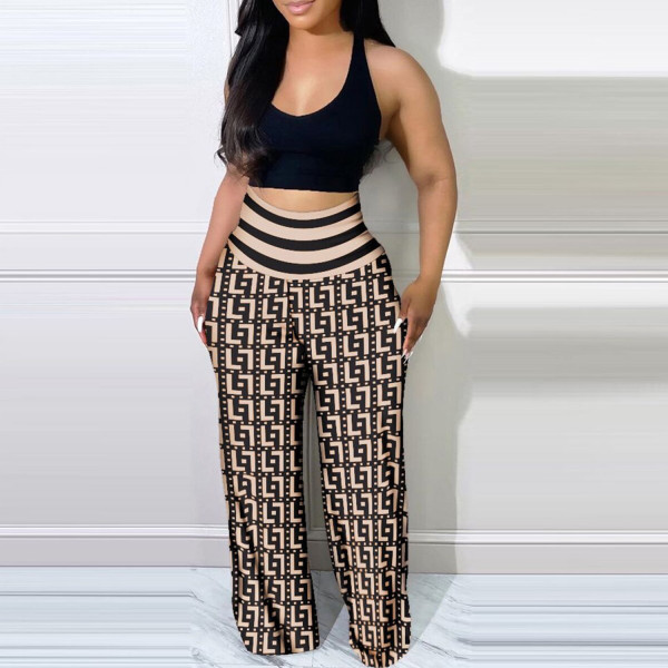 Sexy Women's Fitted Bag Hip Wide Foot Women's Pants