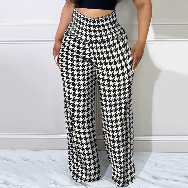 Sexy Women's Fitted Bag Hip Wide Foot Women's Pants