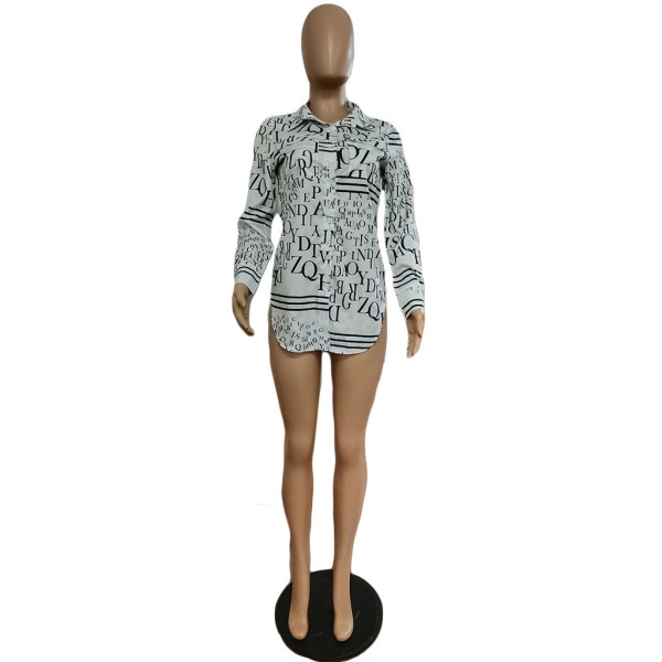 Digital printed fashionable women's shirt