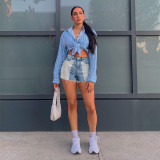 Fashion Versatile Night Club Party Style Slim Denim Shorts