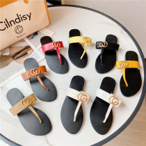 Casual and fashionable flat bottomed flip flops for women's shoes Fashion toe sandals