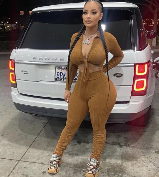 Solid color pit strip irregular strap tight sexy two-piece suit