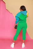 Fashion snap thread letter hooded suit