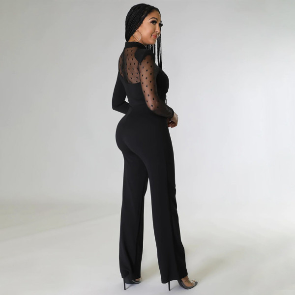 Solid casual jumpsuit Solid straight jumpsuit