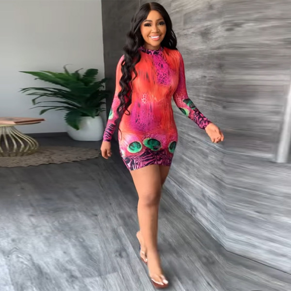 Fashion casual autumn and winter new sexy dress