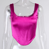 Street sexy waist wrap chest fish bone corset suspender vest