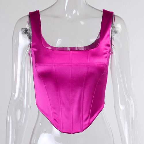 Street sexy waist wrap chest fish bone corset suspender vest