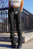 Women's casual knitting fashion printing butterfly tight suit