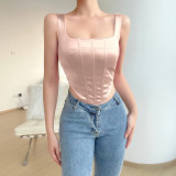 Street sexy waist wrap chest fish bone corset suspender vest
