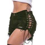 Corn bandage sexy hot pants ripped women's jeans