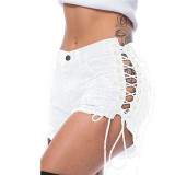 Corn bandage sexy hot pants ripped women's jeans