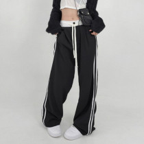 Women's fashion brand fashion street photos new color contrast ribbon drawstring casual pants Women's fashion brand fashion street photos new color contrast ribbon drawstring casual pants