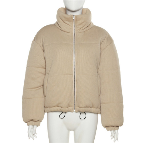 Fashion stand collar thickened short cotton coat