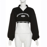Women's fashion letter printing T-shirt suspender waist vest two-piece set