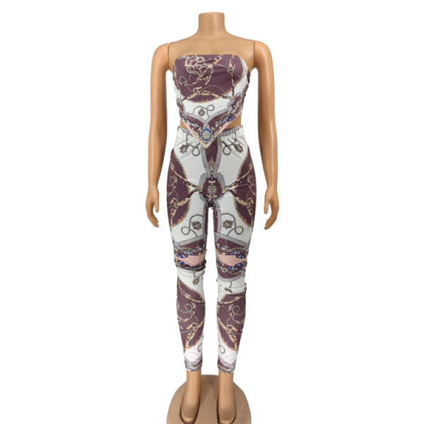 Open back sexy pants suit