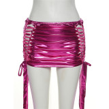 Women's fashion sexy low waist strap hollow fitting hip bag skirt