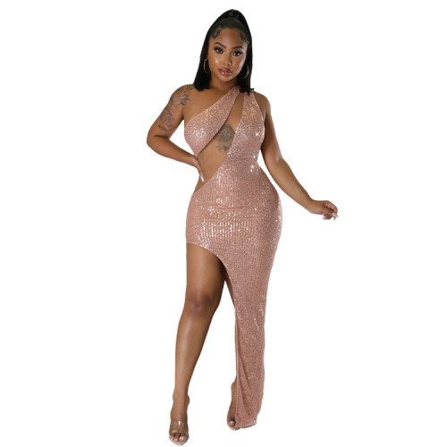 Sequins Sexy Backless Fashion Fat Girl Dress