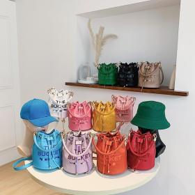 Trendy bucket bag Popular simple letter cross body bag