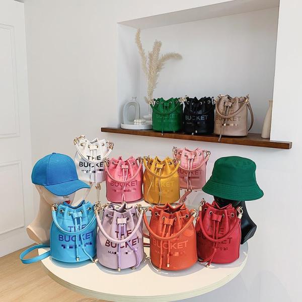 Trendy bucket bag Popular simple letter cross body bag