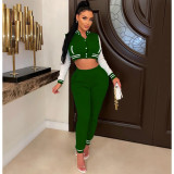 Winter Fashion Thread Multicolor Baseball Suit