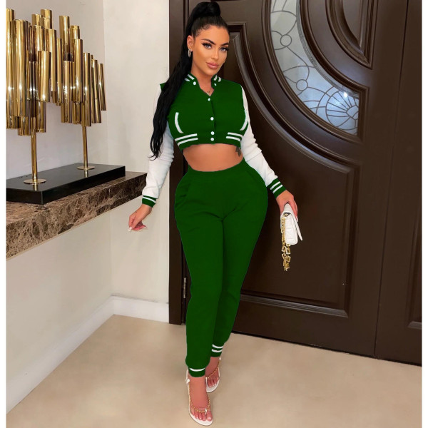 Winter Fashion Thread Multicolor Baseball Suit