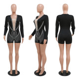 Fashion sexy hot drill tight leggings show thin jumpsuit