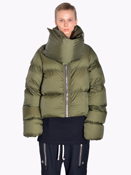Fashion high collar scarf design women's cotton jacket coat