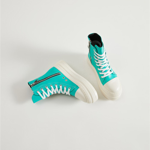 Candy color thick soled high casual shoes High top shoes Women's large personalized fashion shoes