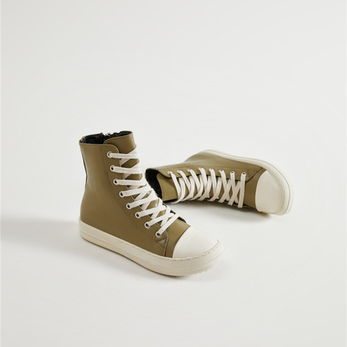 Simple high top shoes for men and women lovers Thick soled canvas shoes Versatile casual shoes