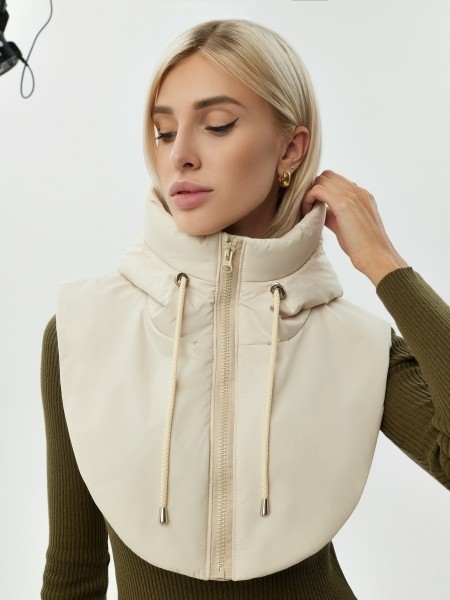 Fashion Versatile Clothing Accessories Hooded Mock Neck Vest