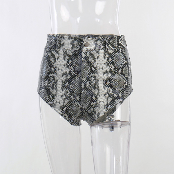 Mini sexy high waist leather shorts tight hip fashion pants