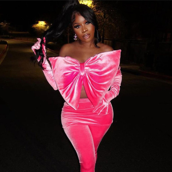 Big Butterfly Dew Back Top Half Skirt Two piece Slim Fit Set
