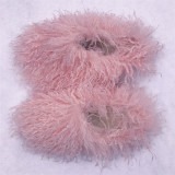 Beach like wool warm women's cotton slippers snow boots