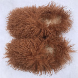 Beach like wool warm women's cotton slippers snow boots
