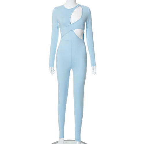 Autumn and Winter New Fashion Sexy Slim Long Sleeve Jumpsuit