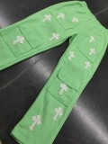 Fashion Brand Autumn New Cross Sanskrit Solid High Waist Casual Pants