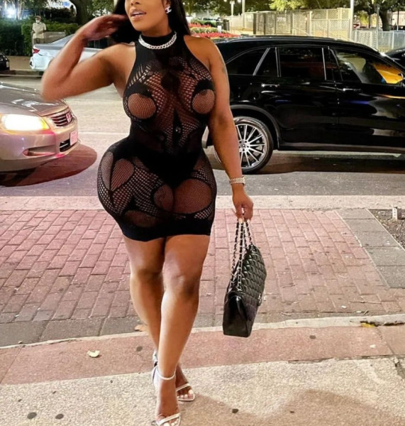 Women's interesting hollow underwear sexy sleeveless nightclub dress