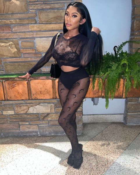 Women's sexy hollow underwear sexy mesh perspective 2-piece set