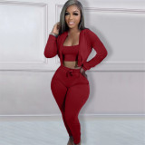 Bodyguard rack hooded sportswear suit (three piece set)
