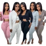 Bodyguard rack hooded sportswear suit (three piece set)