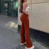Temperament Commuter Slight Puller Pants Versatile Fashion Wide Leg Pants