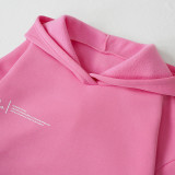 Sweater shorts suit Fashion sports LOGO long sleeve pullover hooded sweater two-piece set