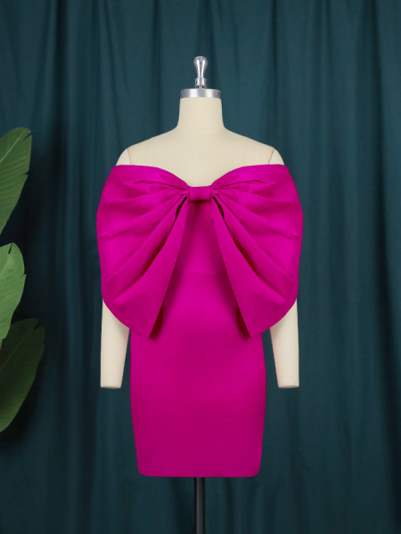 Bowknot dress design feeling fashionable sexy party bag hip skirt