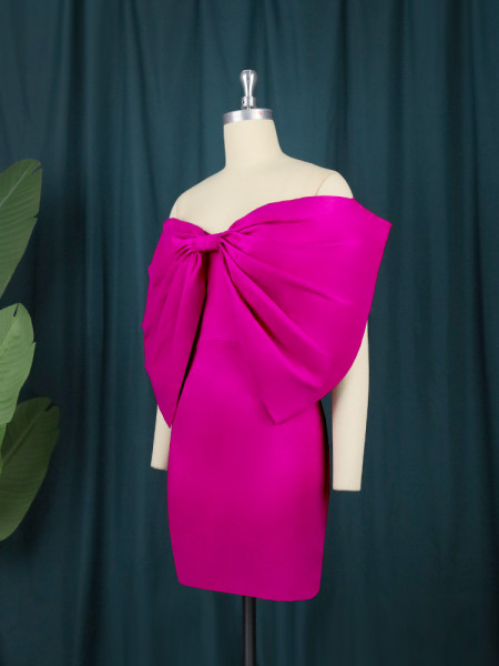 Bowknot dress design feeling fashionable sexy party bag hip skirt
