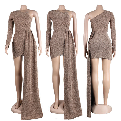 Slim solid dress