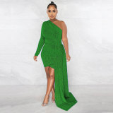 Slim solid dress
