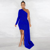 Slim solid dress
